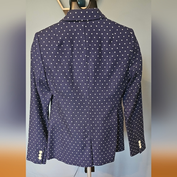 Banana Republic, Blue w/ white Polkadots Blazer, Size 2 NWOT - Picture 3 of 6
